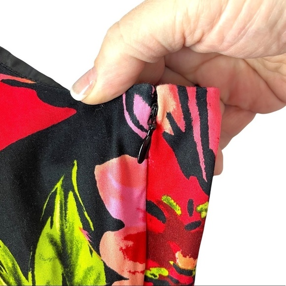 Dark Floral Tropical Wide Strap Tank Dress - Picture 5 of 9